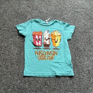 Live and Tell Toddler Wisconsin State Fair Green/Blue Short Sleeve Tee, Size YXS